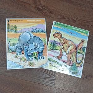 VINTAGE RAINBOW WORKS FRAME TRAY PUZZLES (2)    #5488